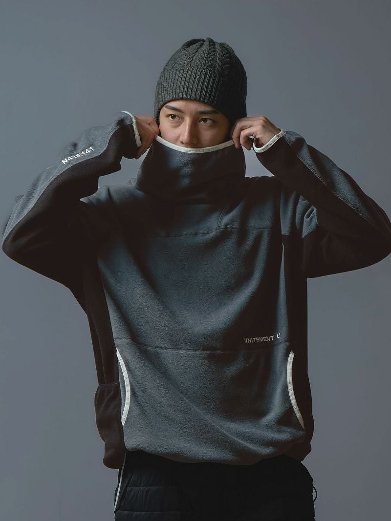 Fleece High Neck Hoodie